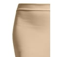 thumbnail image 3 of J. METHOD Women's Mini Skirt Stretch Knit Bodycon Slim Fit Pencil Solid Skirts Made in USA NEWSK09 Beige S, 3 of 6