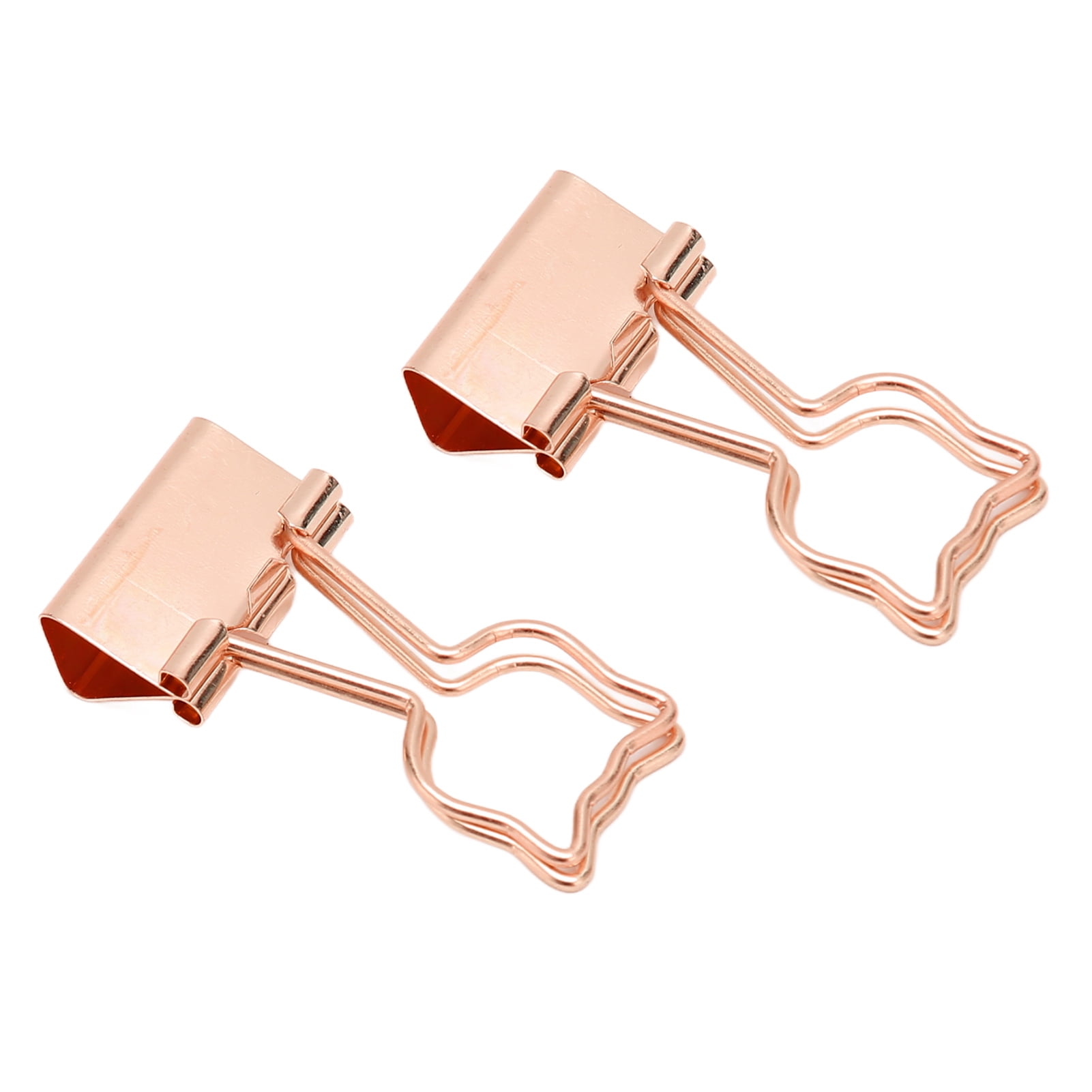 Riousery 100pcs Cat Shape Binder Clips, Rose Gold Hollow Metal Paper Clips for Documents, 7.87 inches / 20.0 cm