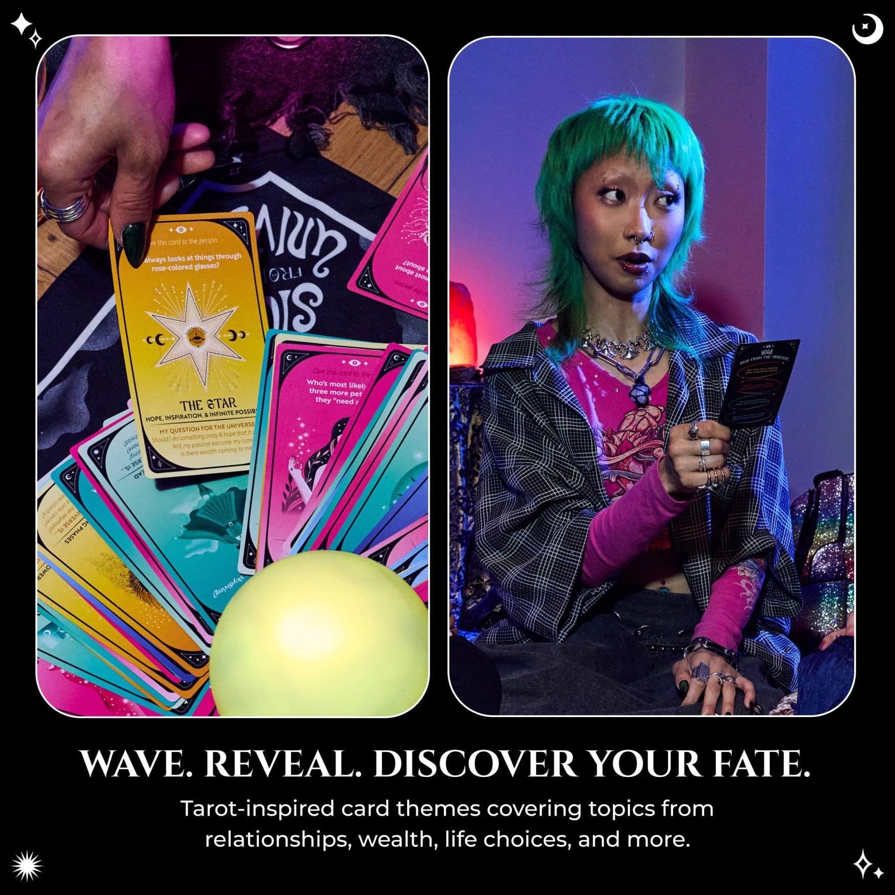 Signs from The Universe, Party Game with Tarot Cards & Glowing Orb for Girls Night, Teen Girl Gifts