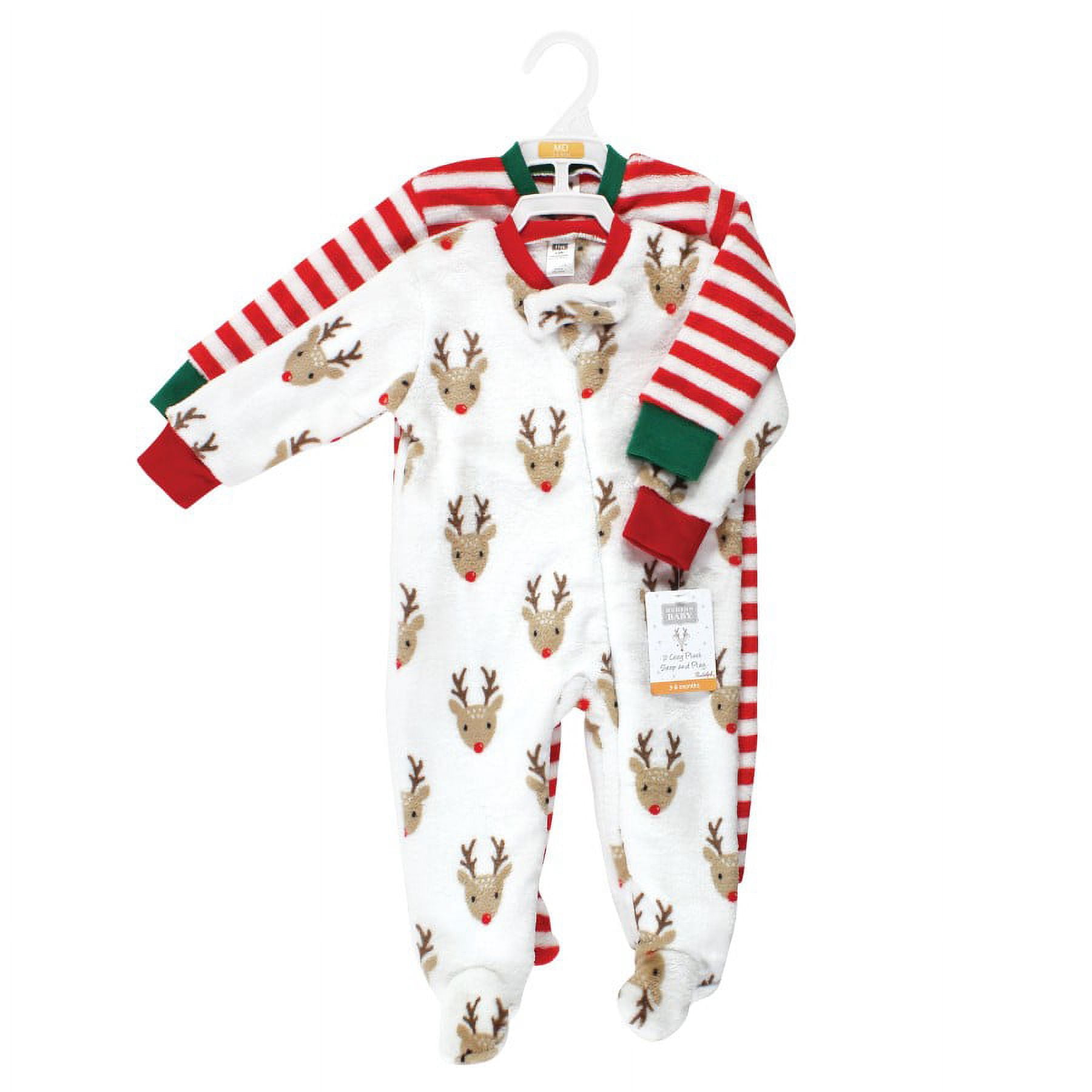 Hudson Baby Plush Sleep and Play, Rudolph, 0-3 Months