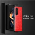 thumbnail image 2 of ELEHOLD for Samsung Galaxy Z Fold 5 Leather Case Crocodile Skin Texture Full Body Protection Shockproof Anti-Slip Case Cover for Samsung Galaxy Z Fold 5 2023,Red, 2 of 8