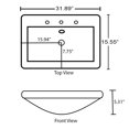 thumbnail image 3 of American Imaginations 31.89-in. W 3H8-in. Ceramic Top Set In White Color - Overflow Drain Incl. AI-30657, 3 of 8