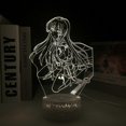 thumbnail image 2 of Figura de anime shaofei Akame Ga Kill luz LED 3D con base blanca para decoración de dormitorio infantil, 2 of 5