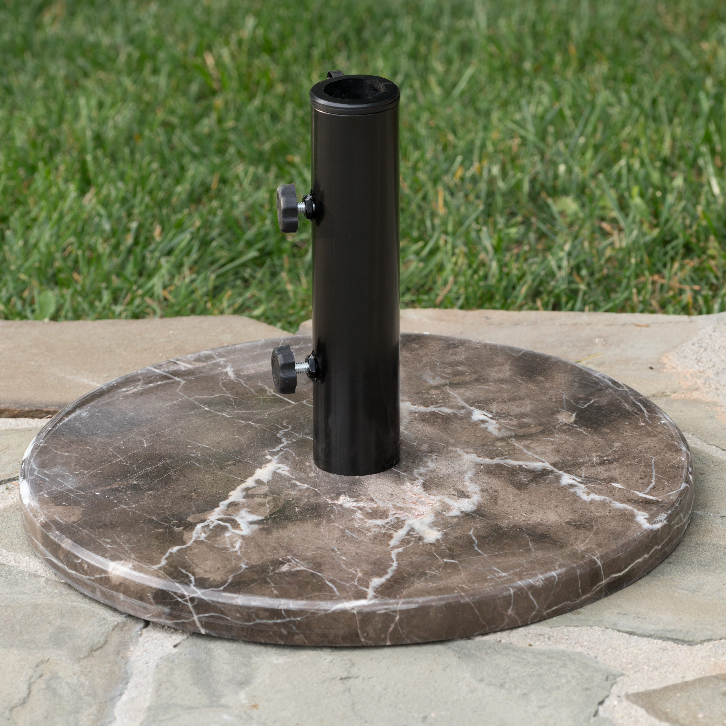 Marquise Outdoor Granite And Steel Unbrella Base Coffee Black Walmart Com Walmart Com