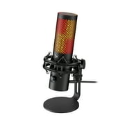 HyperX QuadCast 2 S – USB Microphone, with RGB Lighting, Streaming and Podcasting, with On-Board Controls, LED Lighting, Removable Shock Mount, PC, Mac, USB-C - Black