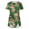 thumbnail image 5 of Fiudx Tops para Mujer Blusa Casual de Manga Corta con Estampado de Botones y Cuello Redondo para Mujer, 5 of 5
