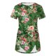 thumbnail image 2 of Blusas de Manga Corta para las Mujeres Botón Impreso Cuello Redondo Top Casual, Blusas para las Mujeres Casual, 2 of 5