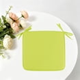 thumbnail image 4 of 2 Pcs Outdoor Chair Pads 15.74 x 15.74 Inch for Dining Chairs, Square Seat Cushion with Strap for Bistro Barstool Garden Furniture, Washable Patio Cushions, Outdoor Seating Furniture, Yellow, 4 of 5