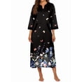 thumbnail image 2 of KISSGAL Women Zipper Front Robes 3/4 Sleeve Housecoat Full Length Loungewear Dress with Pocket Long Nightgown Sleepwear Bathrobes, 2 of 4