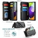 thumbnail image 3 of Funda de Cuero CaseMe para Samsung Galaxy A52 [Bloqueo RFID] con Ranura para Billetes con Cierre para 10 Tarjetas, Correa de Muñeca de Hombro Magnética de Cuero Suave de PU para Samsung Galaxy A52, 3 of 11