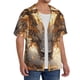 thumbnail image 2 of Fotbe Golden Horned White Dragon Camisa Estampada de Manga Corta para Hombre, Casual de Verano, Estilo Playero, Sin Arrugas-Large, 2 of 5