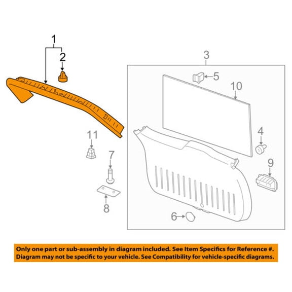 Chevrolet GM OEM 10-16 Equinox Liftgate Tailgate Hatch-Upper Trim Panel 20892979