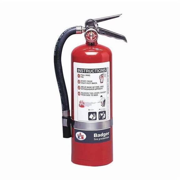 Badger Fire Extinguisher,Steel,Red,ABC B5M