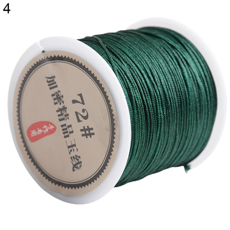 Cheap 1 Roll 0.8mm Easy for Weaving Waxed Cord Vibrant Color Acrylic Fiber Necklace  Bracelet Beading String Jewelry Making Tools