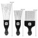 thumbnail image 3 of 3pcs Metal Afro Comb Pick Comb Hairstyle Styling Tool, 3 of 5