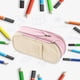 thumbnail image 4 of Estuche clásico de bolsillo para lápices y bolígrafos, de gran capacidad, para adolescentes, estudiantes, niños y niñas. Rosa beige, 4 of 7
