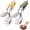 2pcs Yellow Green, variant on 2026 New Stainless Steel Bear Pancake Griddle Clip, Double Spatula Flipper Stainless Steel Tongs Clamp, 2-in-1 Cute Bear Spatula Tongs with Locking Clip and Extended Handle(2pcs Yellow)