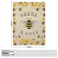 thumbnail image 4 of Nawypu Custom Bee Throw Blanket for Girls Lap Size Soft Fuzzy Plush Throws Gift - Light Yellow Cute Blanket for Couch &amp; Office, 4 of 6