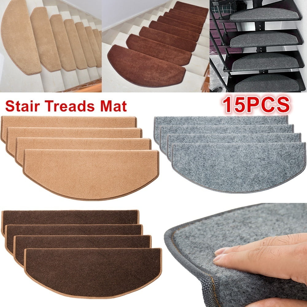 15x Stair Tread Carpet Mats Step Staircase Non Slip Mat Protection Cover Pad/Rug 