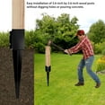 thumbnail image 5 of Urban Deco 32" Metal Post Anchors Garden Stakes with Rust-Resistant Coating Ground Spikes (4 Pack), 5 of 7