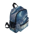 thumbnail image 2 of FORMRS School Backpack with Front Zippered Pocket 12" Student Travel Daypack, Night Floating Whale, 2 of 6