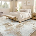 thumbnail image 3 of OLANLY Modern Abstract Area Rugs for Living Room, 3x5 Non Slip Machine Washable Rug, Lightweight Low Pile Floor Carpet for Bedroom, Dining Room, Nursery, Home Office, Entryway Rugs, Gold, 3 of 9