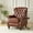 Brown, variant on Traditional Genuine Leather Push Back Wingback Recliner Chair Tufted with Nailhead Trims and Solid Wood Legs for Living Room Brown