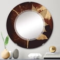 thumbnail image 5 of DESIGN ART Designart 'Terra Cotta Chocolate Leaves III' Printed Landscape Forest Wall Mirror 24in.x36in., 5 of 5