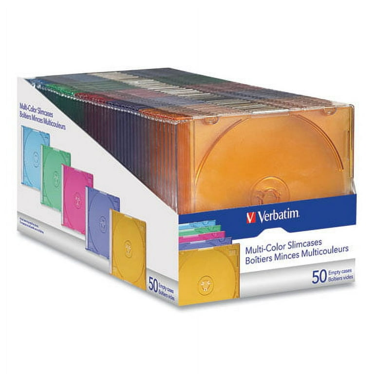 Cd/dvd Slim Case, Assorted Colors, 50/pack | Bundle of 2