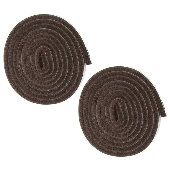 2X Self-Stick Heavy Duty Felt Strip Roll for Hard Surfaces (1/2 Inch x 60 Inch), Brown