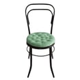 thumbnail image 3 of My Infinity Store 16" Plush Round Tufted Chair Pad/Cushions Tie-Backs (Mint Green,2 Piece), 3 of 3