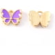thumbnail image 1 of 10 piezas de dijes de mariposa de aleación de esmalte, dije colgante de mariposa morada mediana, dije colgante de oro claro, decoración, 1 of 2