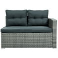 thumbnail image 6 of 4 Piece Outdoor Patio Furniture Wicker Sets, PE Rattan Modular Conversation Furniture Sets with Cushions & Coffee Table, Outdoor Sectional Sofa for Porch, Poolside, Backyard, S13094, 6 of 9