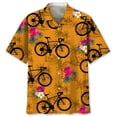 thumbnail image 5 of Camisa con estampado 3D de ciclismo tropical colorido para hombres, camisas hawaianas de manga corta con gráficos de bicicleta, blusa holgada con solapa estilo Aloha callejero, 5 of 5