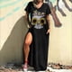 thumbnail image 2 of Vestido casual de verano Fridja largo de manga corta con bolsillo Sexy y cuello redondo estampado de Calavera de Halloween Talla S M L XL XXL, 2 of 8