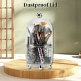 thumbnail image 3 of Makeup Brush Holder 360° Rotating Makeup Organizer for Vanity for Desktop for Bathroom Countertops Clear, 3 of 7