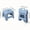 Blue, variant on 330 Pound Heavy-duty Thick Portable Folding Stool - Multi Color 1 Square Plastic Folding Stool, Suitable for Indoor, Party, Picnic, Fishing | Durable PP