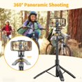 61" Selfie Stick Tripod, All in One Extendable Phone Tripod Stand with