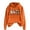 Orange, variant on Halloween Sweatshirt for Women Autumn Winter Solid Color Halloween Printing Hooded Sweater for Women and Men with Long Sleeves and Pockets Casual Everyday Wear Cozy Top Orange L