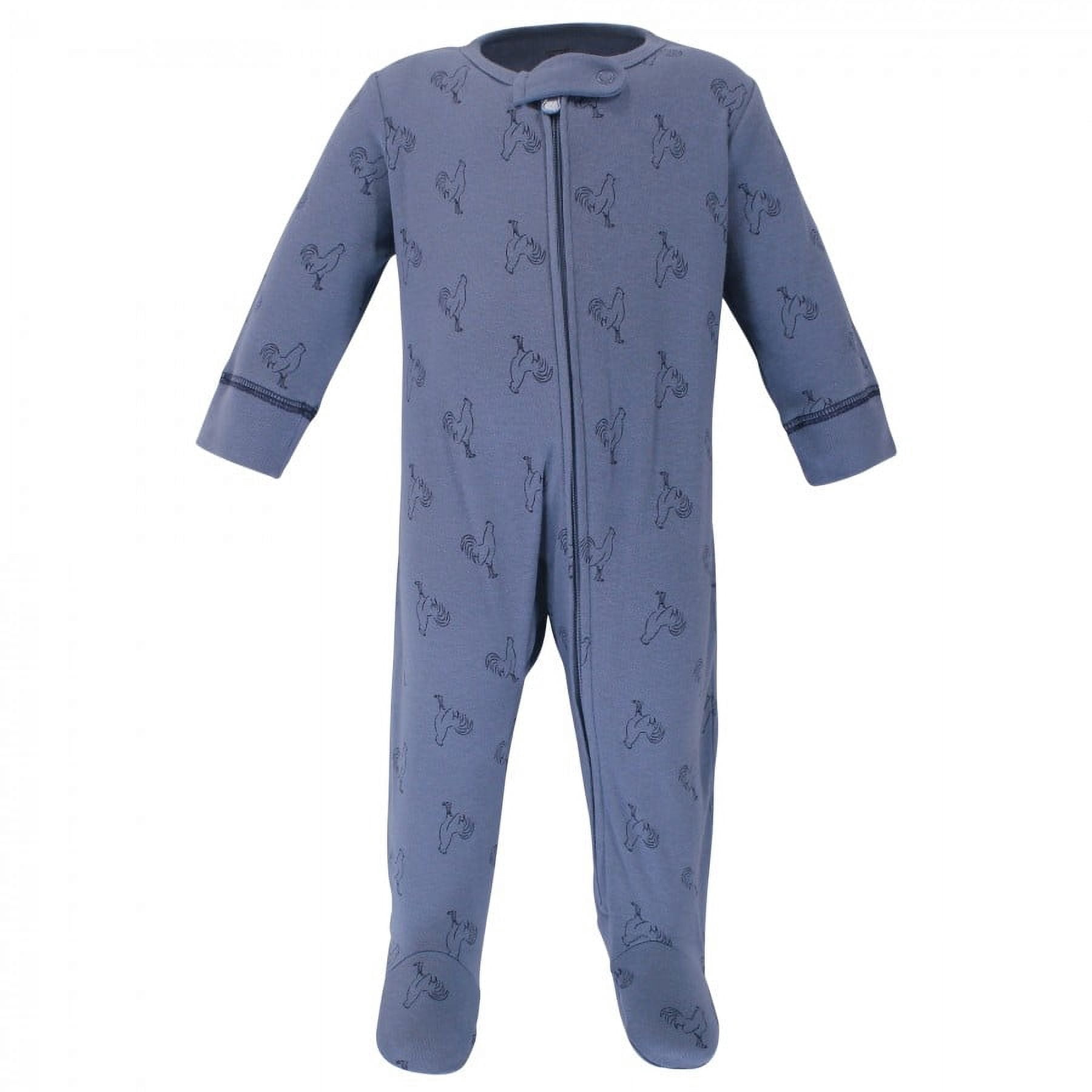 Touched by Nature Baby Boy Organic Cotton Zipper Sleep and Play 3pk, Truck, 0-3 Months
