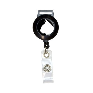 Wolf Howling Moon Retractable Badge Holder - Metal Reel With Belt Clip, Extends To 30 Inches, For ID Cards & Keys