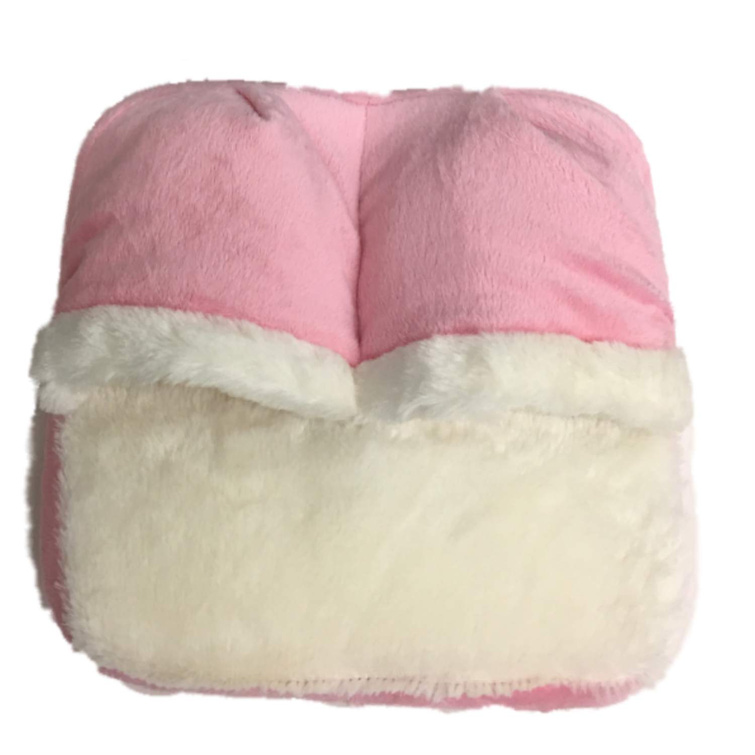 Spa Massage Foot Massager Pink With White Accents & Micro Plush Fabric