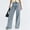 Light Blue, variant on ZZwxWA Women's Baggy Jeans Solid Color High Waist Loose Wide Leg Y2k Womens Denim Pants Vintage Straight Leg E-Girl Streetwear Clubwear