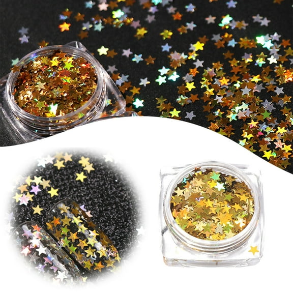 Gold Star Sequins Decorations 3mm Tiny Glitter Embellishments For Women Manicure Accessories Shiny Metallic Decorative Ornaments DIY Design
