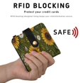 thumbnail image 4 of Small Wallet For Women Bifold Leather Pocket Coin Credit Card Holder With RFID Blocking Sunflower Daises Pattern, 4 of 6