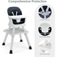 thumbnail image 4 of OLAKIDS 8 in 1 Baby High Chair, Convertible Highchair for Babies and Toddlers, Infant Dining Booster Seat, Building Block Table, Kids Stool Table Chair Set with Removable Tray (Black), 4 of 9