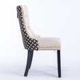 thumbnail image 6 of Homy Casa Velvet Upholstered Dining Chairs Set of 2, Farmhouse Accent Chairs with Nailhead Trim, 6 of 8