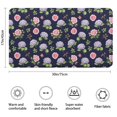 thumbnail image 3 of Pioneer Flower Floral Print Pattern Bathroom Rugs Mat, Non Slip Microfiber Bathroom Rug with Rubber Backing, Soft Mats for Bathroom Floor Tub Shower, 17"x30", 3 of 5
