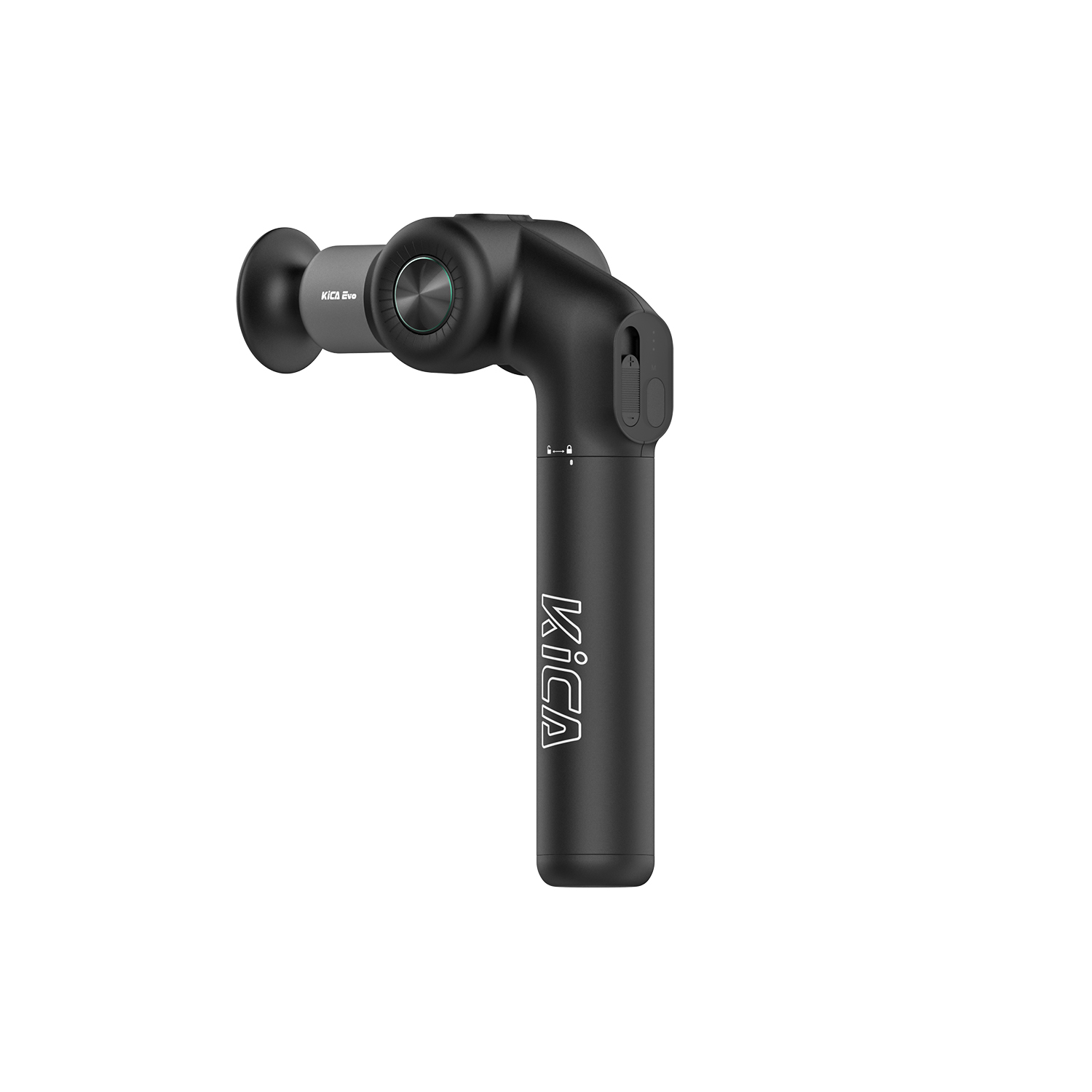 KiCA EVO Electric Deep Tissue Percussion Massager Massage Gun with 12 MM Amplitude 3200RPM for Muscle Sore Therapy, Back, Full-body Muscle, Foldable and Extendable,Heated head