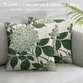 thumbnail image 3 of Creowell Sage Green Throw Pillow Covers , Geometric Floral Pillow Covers Elegant Gray Green White Decorative Dahlia Spring Farmhouse  Pillow Case for Sofa Bed Decor, 3 of 5